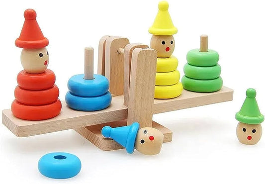 Wooden See-Saw Clown Balancing Toy